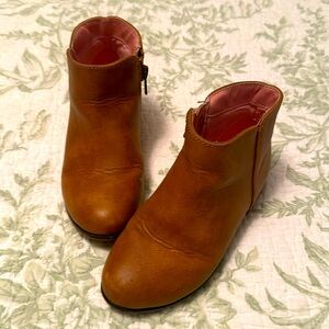Girls Toddler Cognac Penelope Booties Side Zip- Cat & Jack